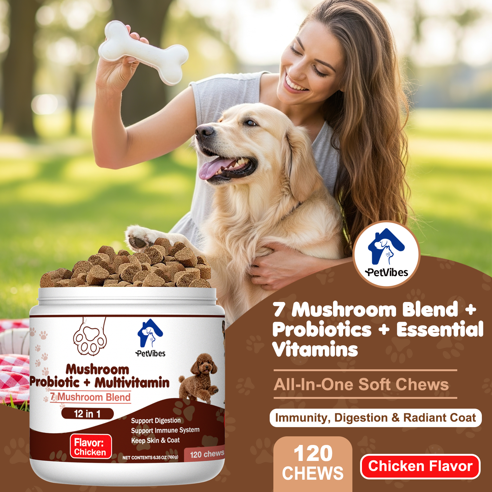 PetVibess Mushroom Probiotic Chews product image 2