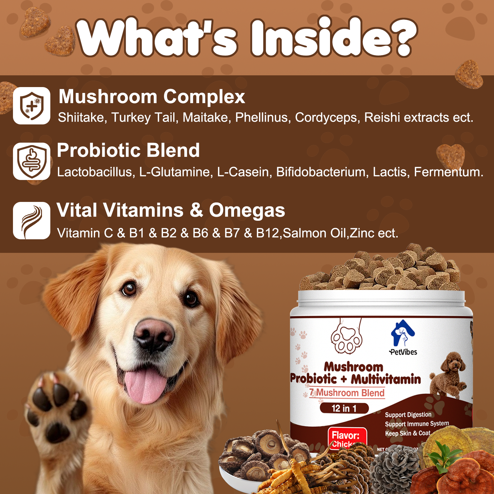 PetVibess Mushroom Probiotic Chews product image 3